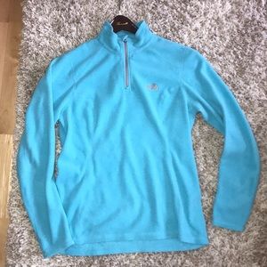 Blue/turquoise fleece north face zip up